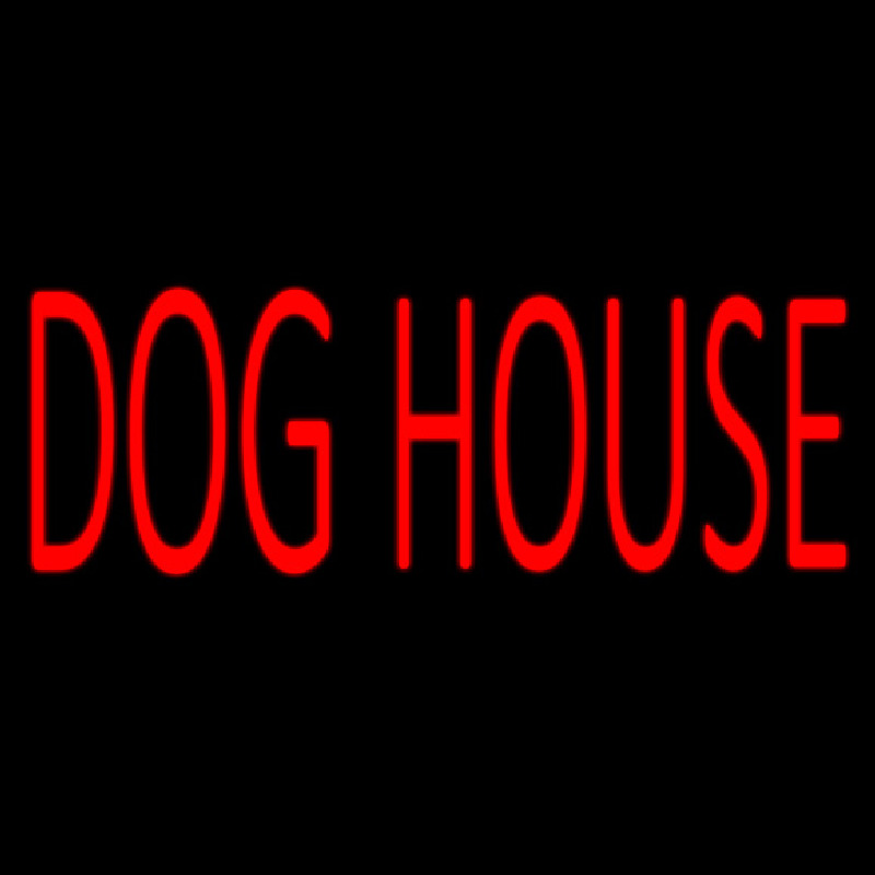 Dog House Block Leuchtreklame