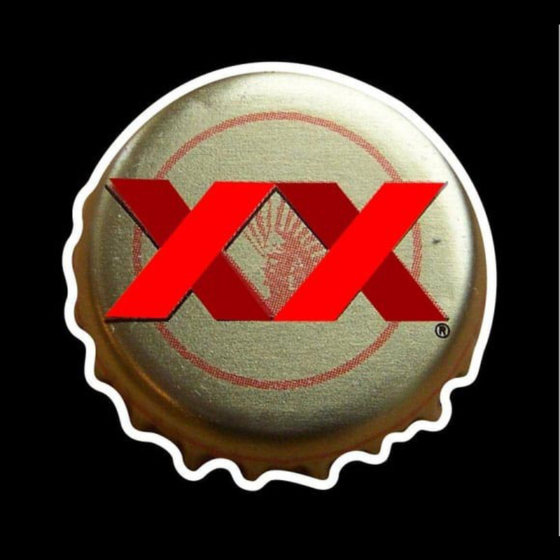 Dos Equis Amber Me ico Bottle Cap Beer Sign Leuchtreklame