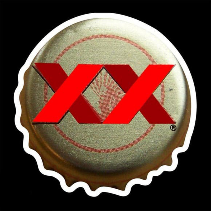 Dos Equis Amber Me ico Bottle Cap Beer Sign Leuchtreklame