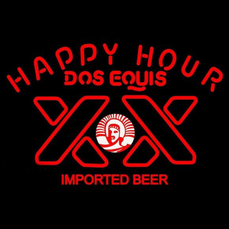 Dos Equis Beer Happy Hour Beer Sign Leuchtreklame
