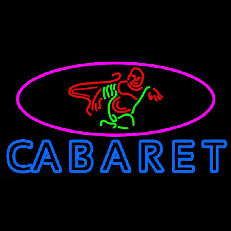 Double Stroke Cabaret Logo Leuchtreklame