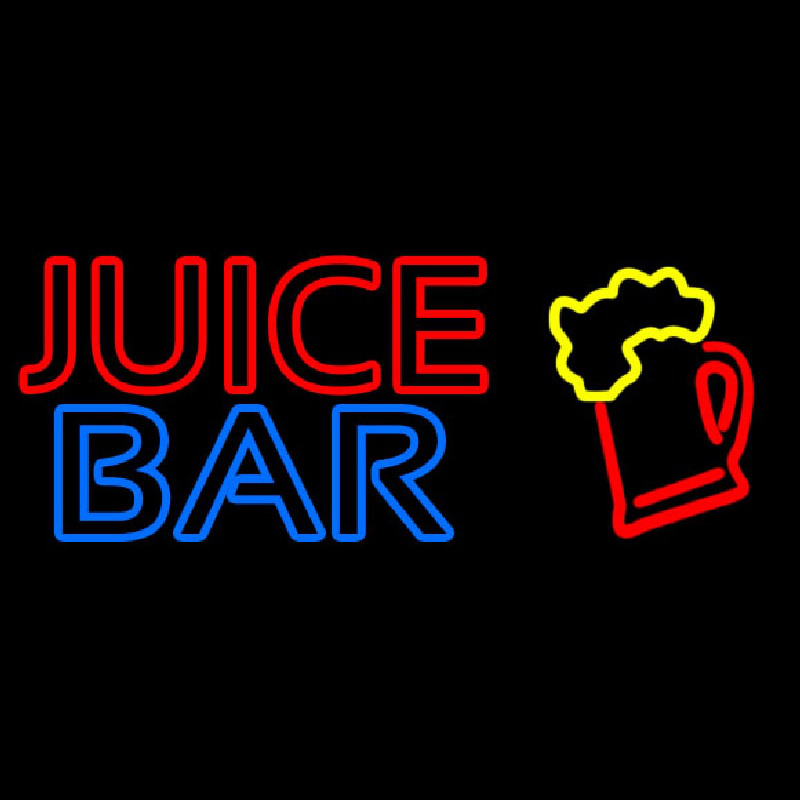 Double Stroke Juice Bar With Grapes Leuchtreklame