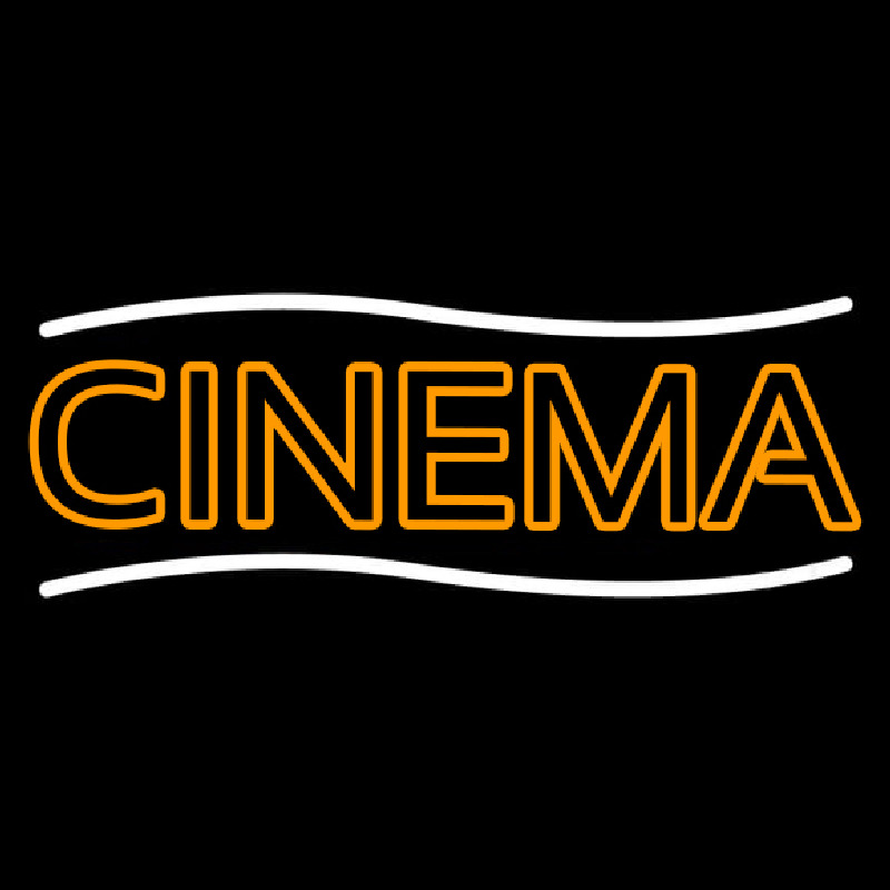 Double Stroke Orange Cinema Leuchtreklame