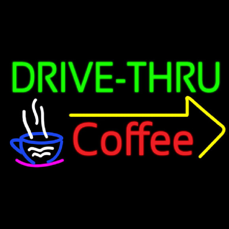 Drive Thru Coffee Leuchtreklame