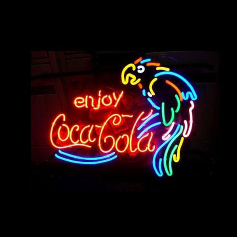 Enjoy Coca Cola Parrot Bier Bar Offen Leuchtreklame