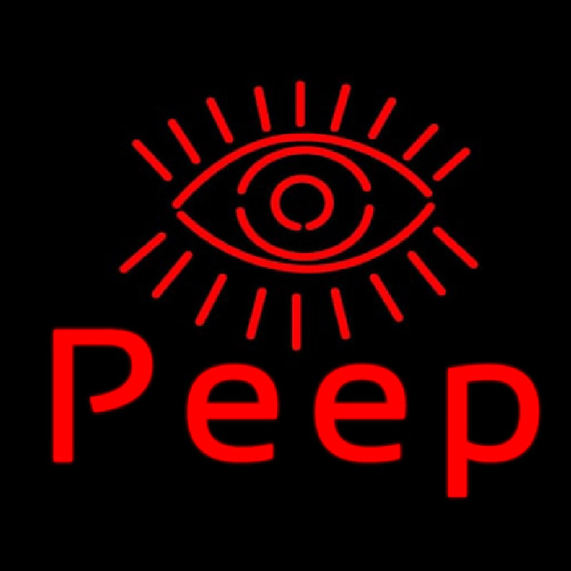 Eye Peep Red Leuchtreklame