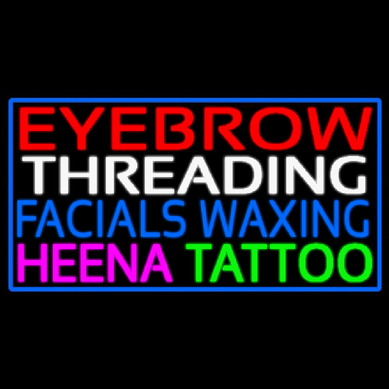 Eyebrow Threading Facials Wa ing Leuchtreklame