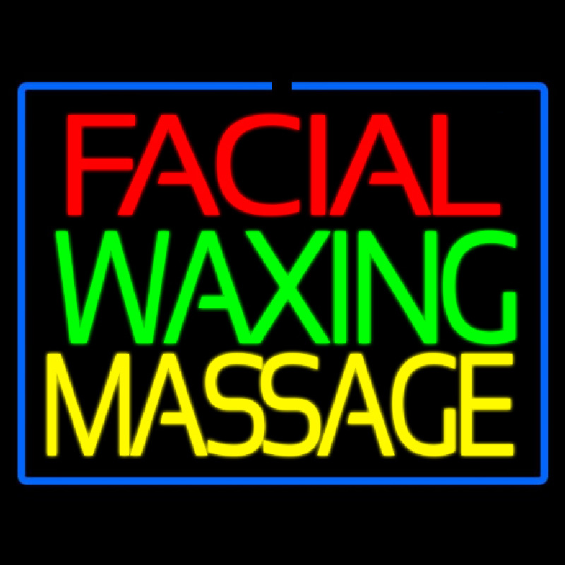 Facial Wa ing Massage Leuchtreklame