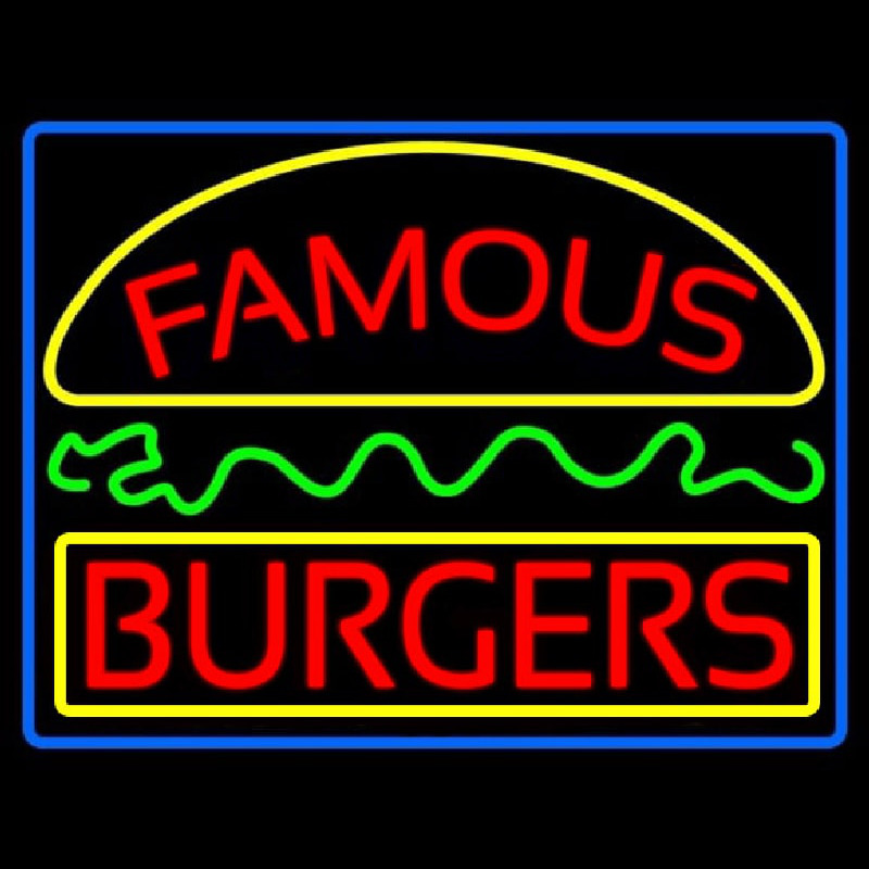 Famous Burgers Leuchtreklame