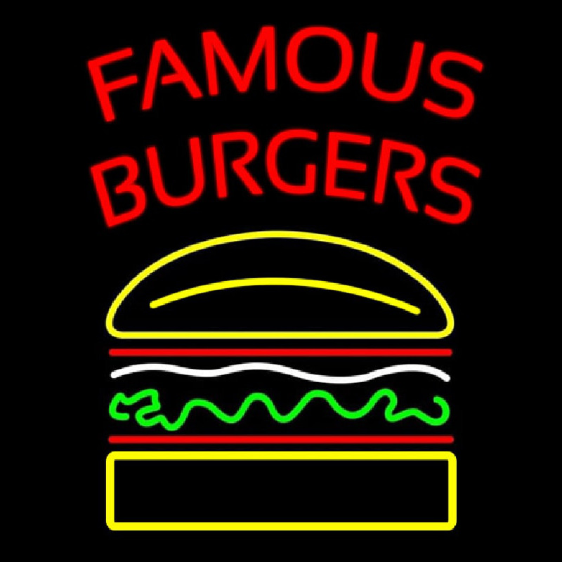 Famous Burgers Leuchtreklame