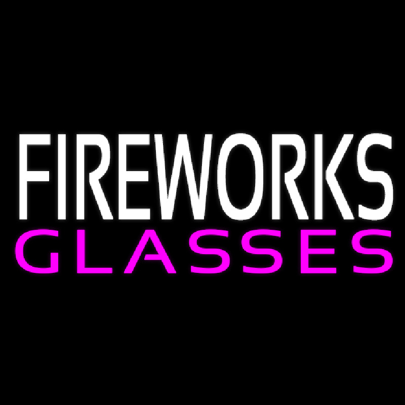 Fire Work Glasses Leuchtreklame