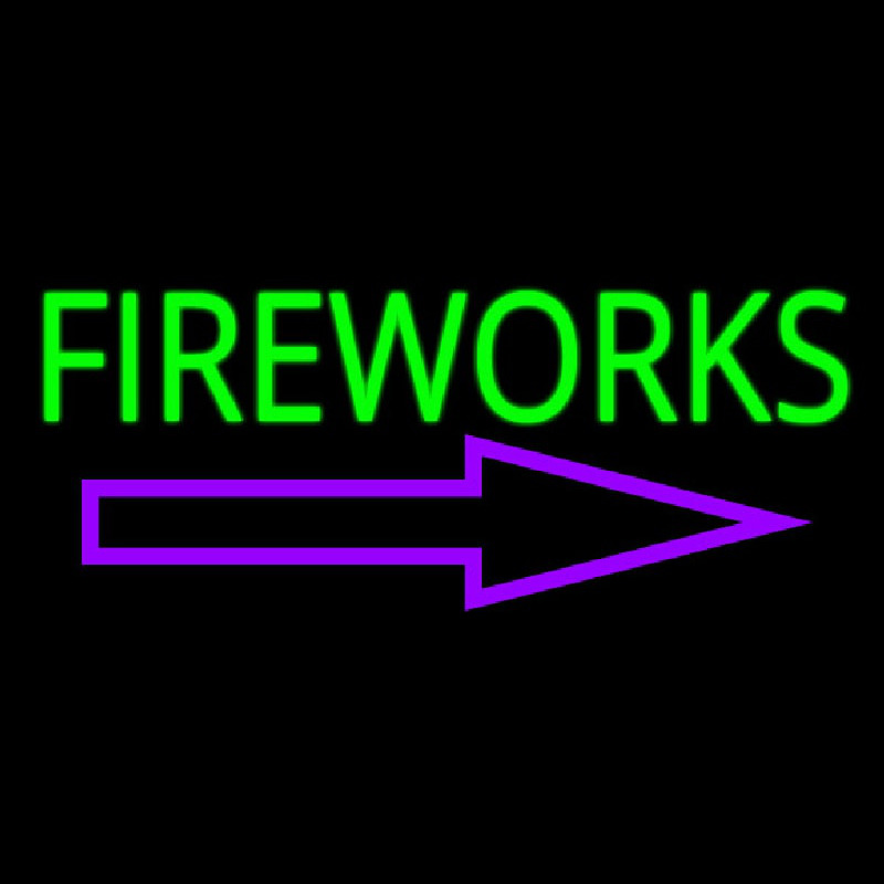 Fireworks With Arrow 1 Leuchtreklame