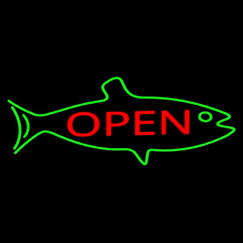 Fish Logo Open Leuchtreklame