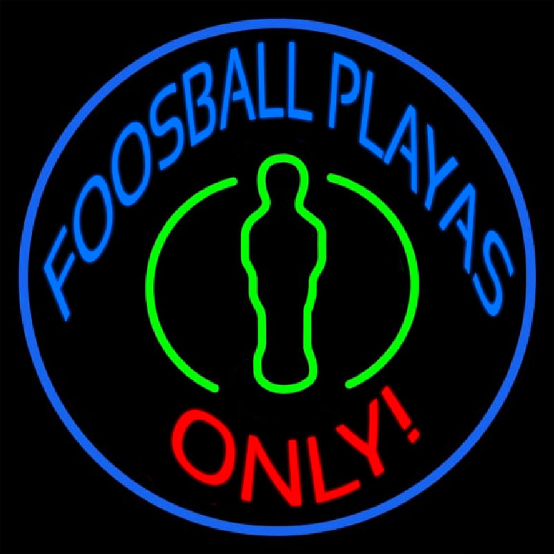 Foosball Playas Only Leuchtreklame