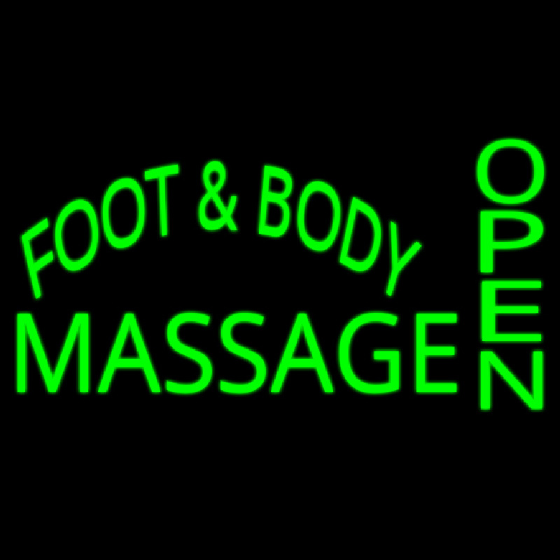 Foot And Body Massage Open Leuchtreklame