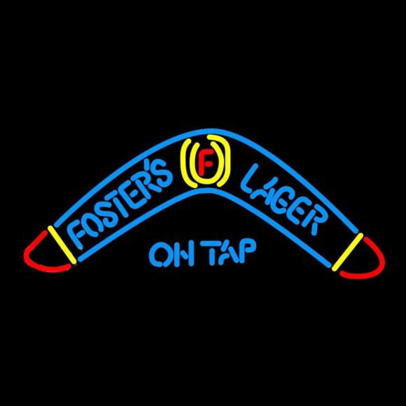 Fosters Lager Boomerang Beer Sign Leuchtreklame