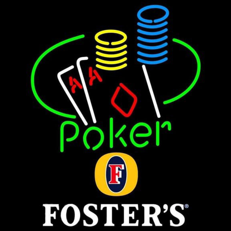 Fosters Poker Ace Coin Table Beer Sign Leuchtreklame