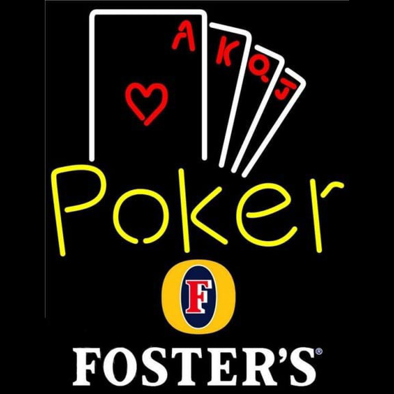 Fosters Poker Ace Series Beer Sign Leuchtreklame