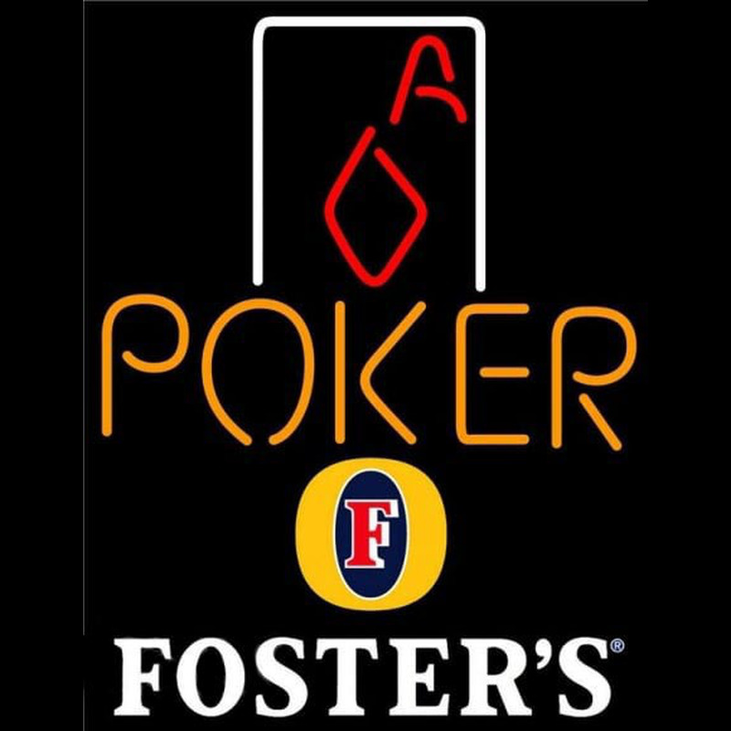 Fosters Poker Squver Ace Beer Sign Leuchtreklame