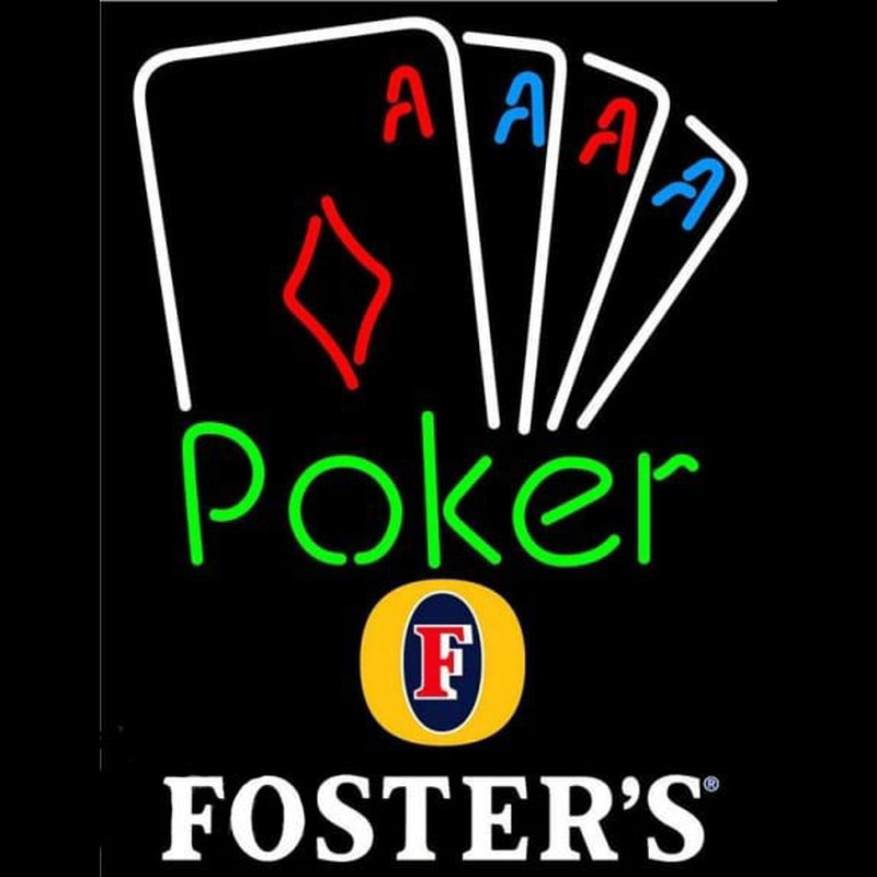 Fosters Poker Tournament Beer Sign Leuchtreklame