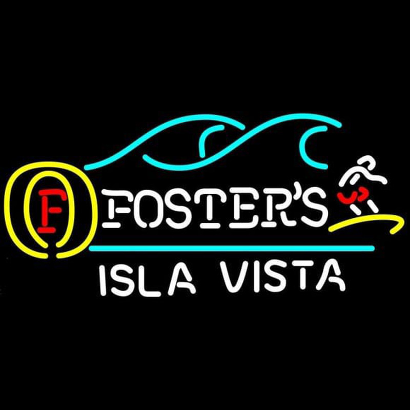 Fosters Surfer Isla Vista Beer Sign Leuchtreklame