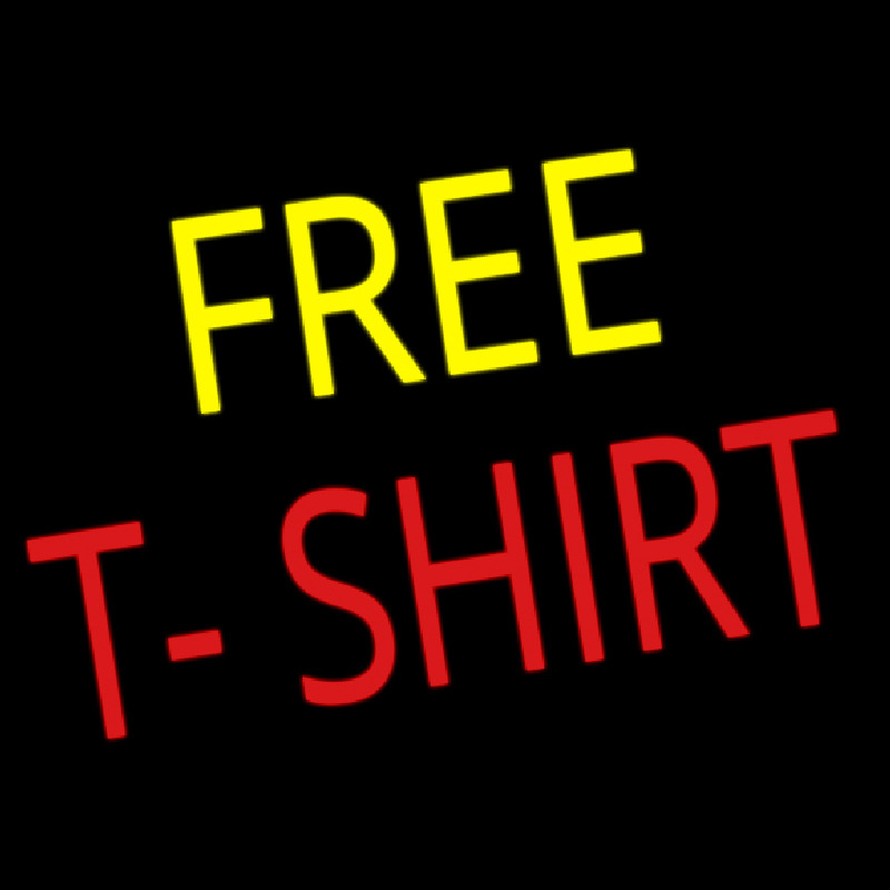 Free T Shirts Leuchtreklame