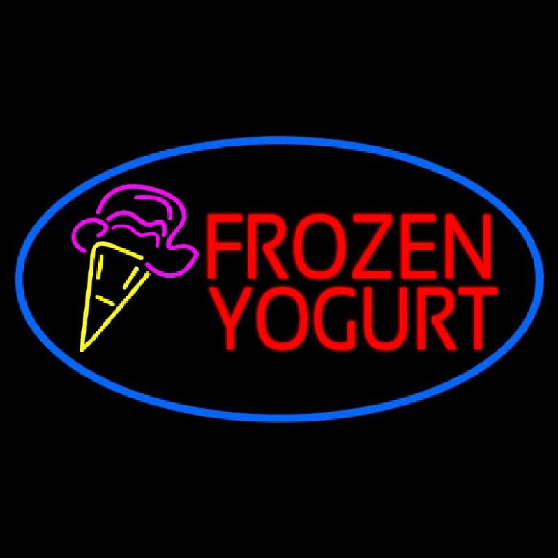 Frozen Yogurt With Logo Leuchtreklame