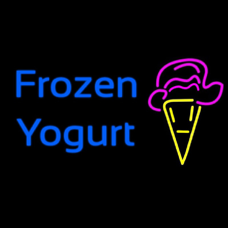 Frozen Yogurt With Logo Leuchtreklame