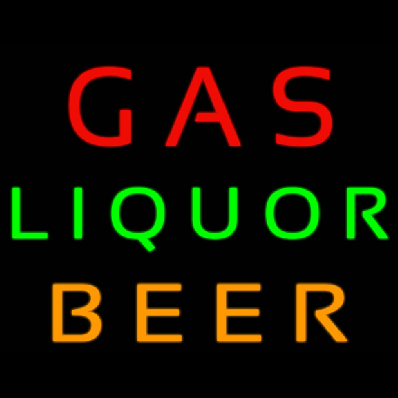 Gas Liquor Beer Leuchtreklame