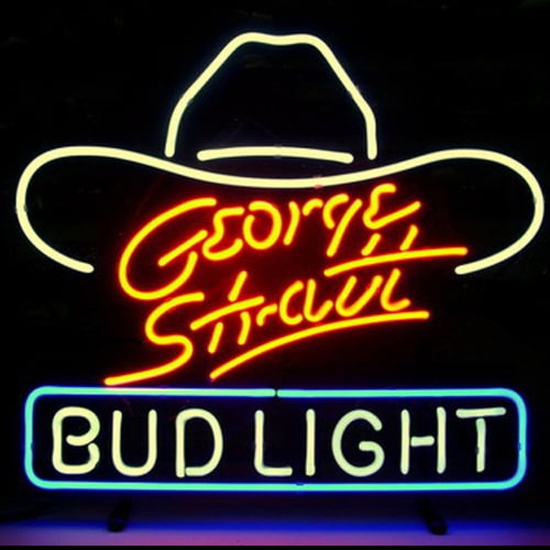 George Stratt Bud Bier Bar Offen Leuchtreklame