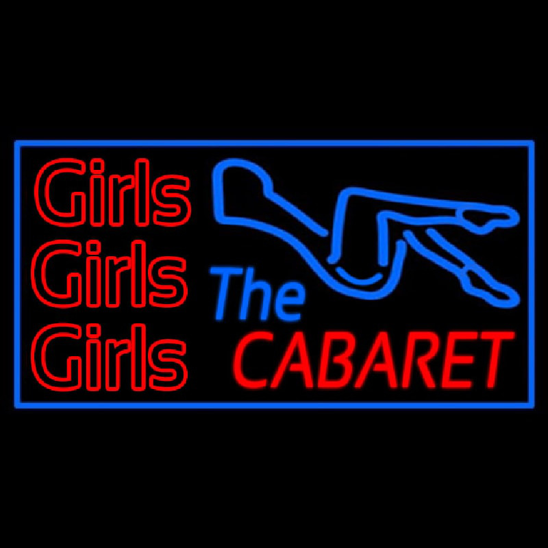 Girls Girls Girls The Cabaret Girl Logo Leuchtreklame