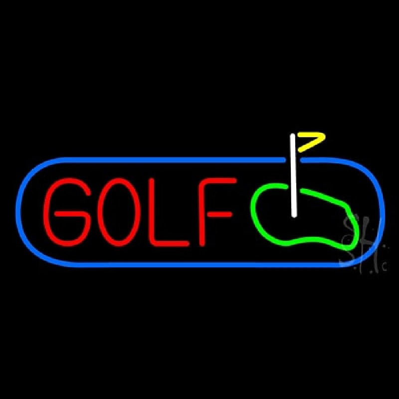 Golf With Ground Leuchtreklame