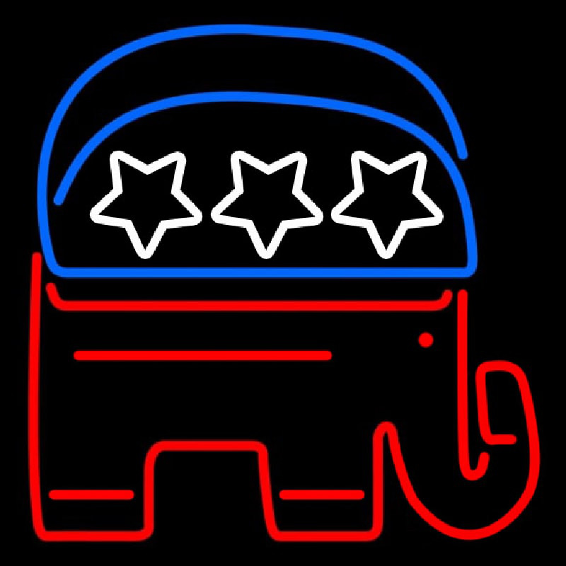 Gop Elephant Republican Party Leuchtreklame