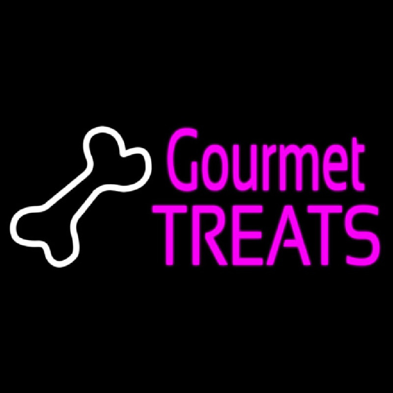 Gourmet Treats With Logo Leuchtreklame