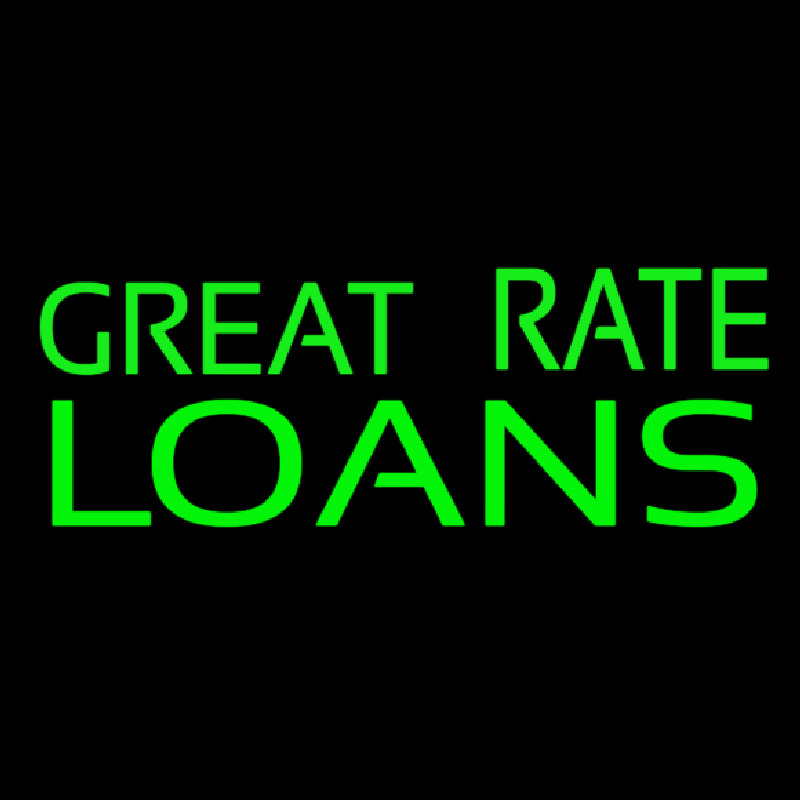 Great Rate Loans Leuchtreklame