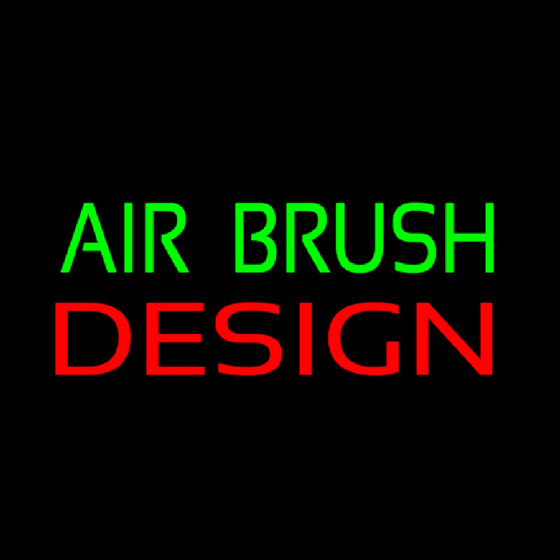 Green Air Brush Design Leuchtreklame