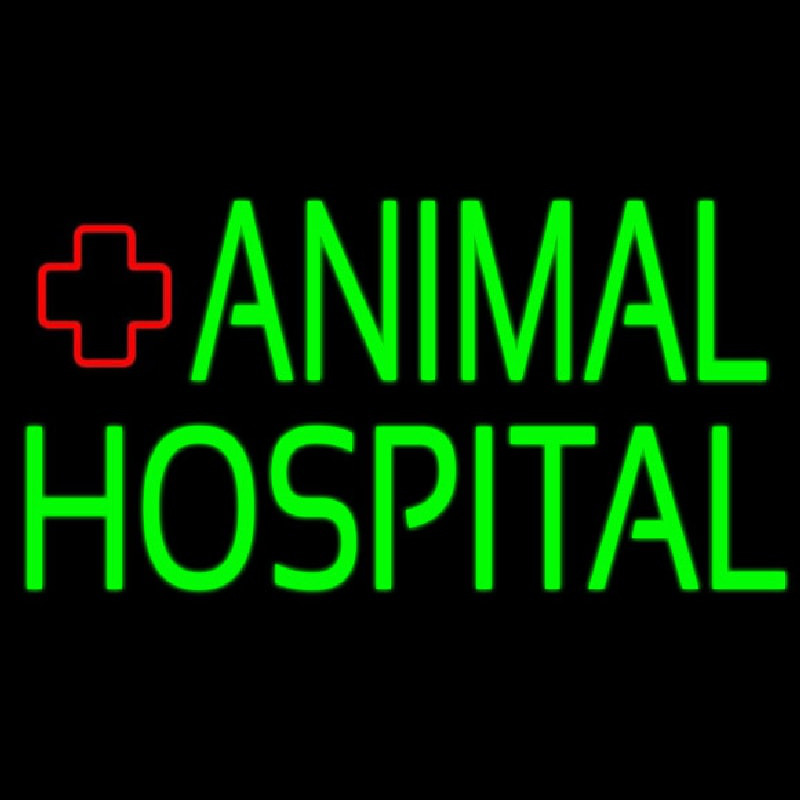 Green Animal Hospital Logo 2 Leuchtreklame