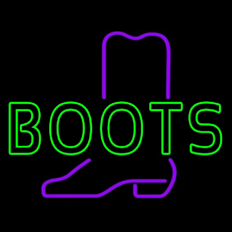 Green Boots Leuchtreklame