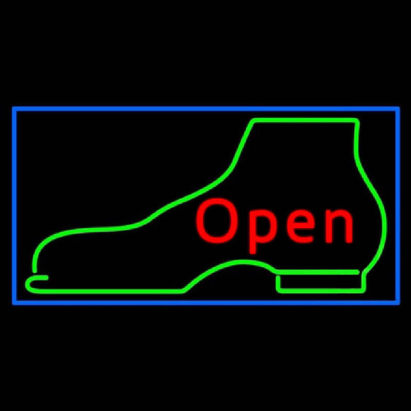 Green Boots Logo Open Leuchtreklame