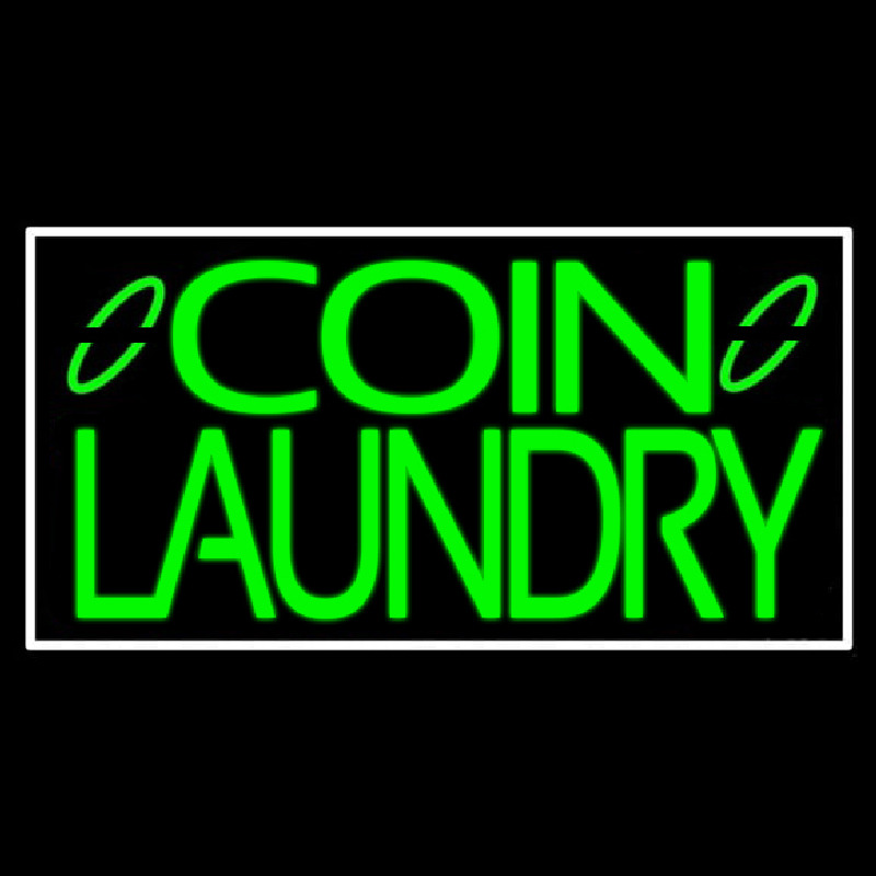 Green Coin Laundry Leuchtreklame