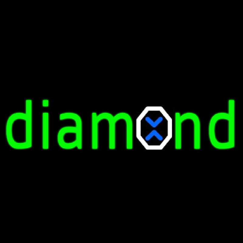 Green Diamond Logo Leuchtreklame