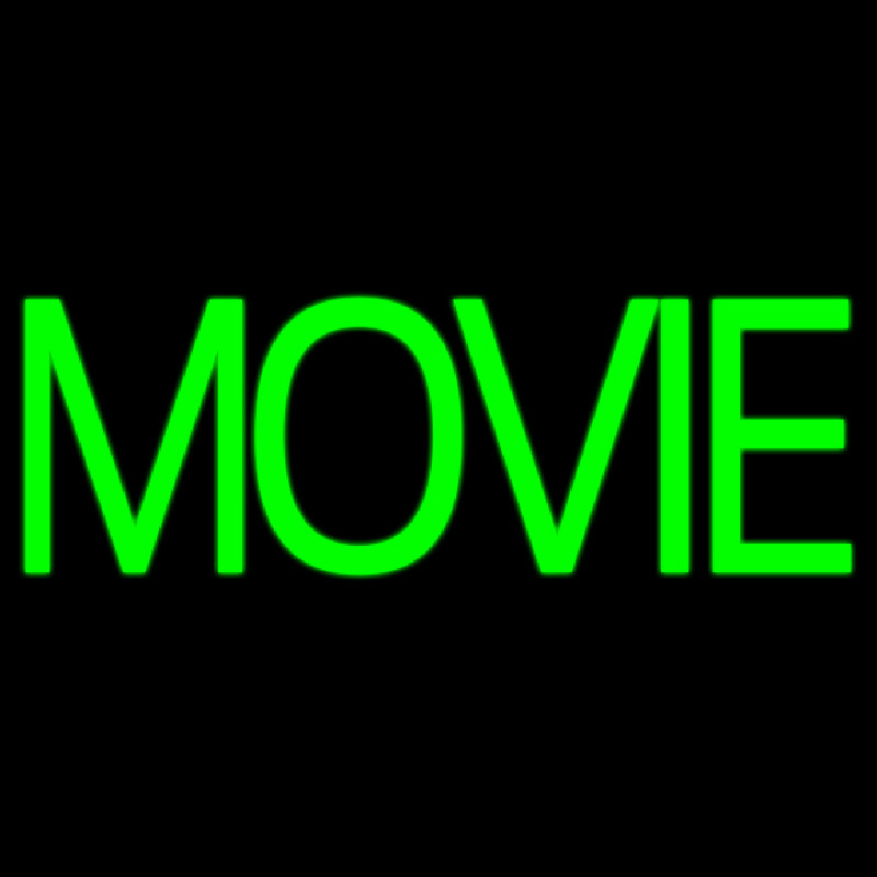 Green Double Stroke Movie Leuchtreklame
