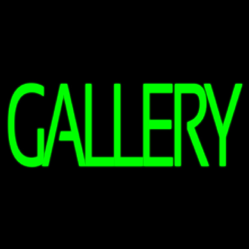 Green Gallery Block Leuchtreklame