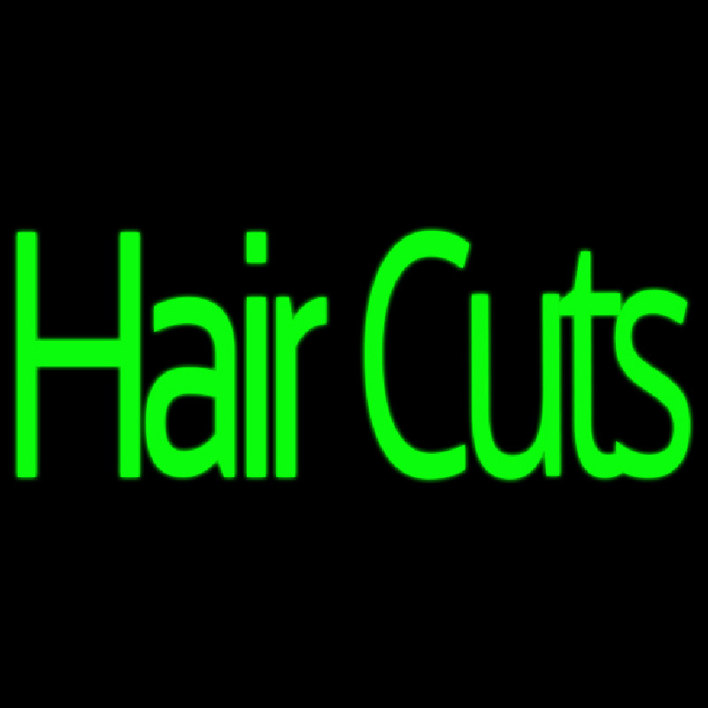 Green Hair Cuts Leuchtreklame