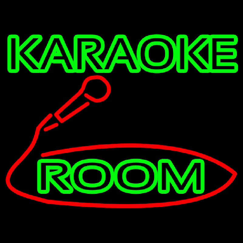 Green Karaoke Rooms Leuchtreklame