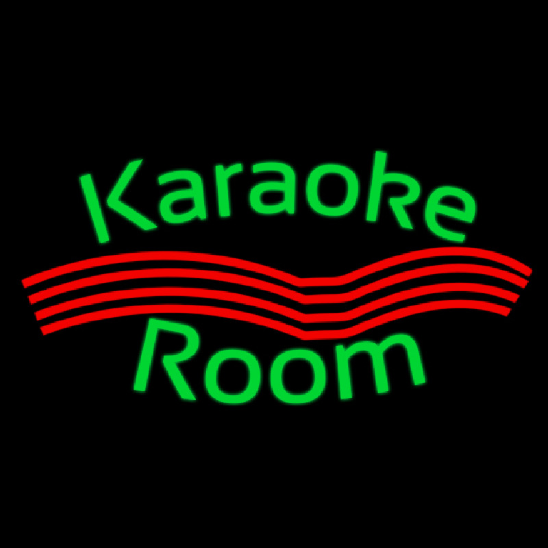 Green Karaoke Rooms Leuchtreklame