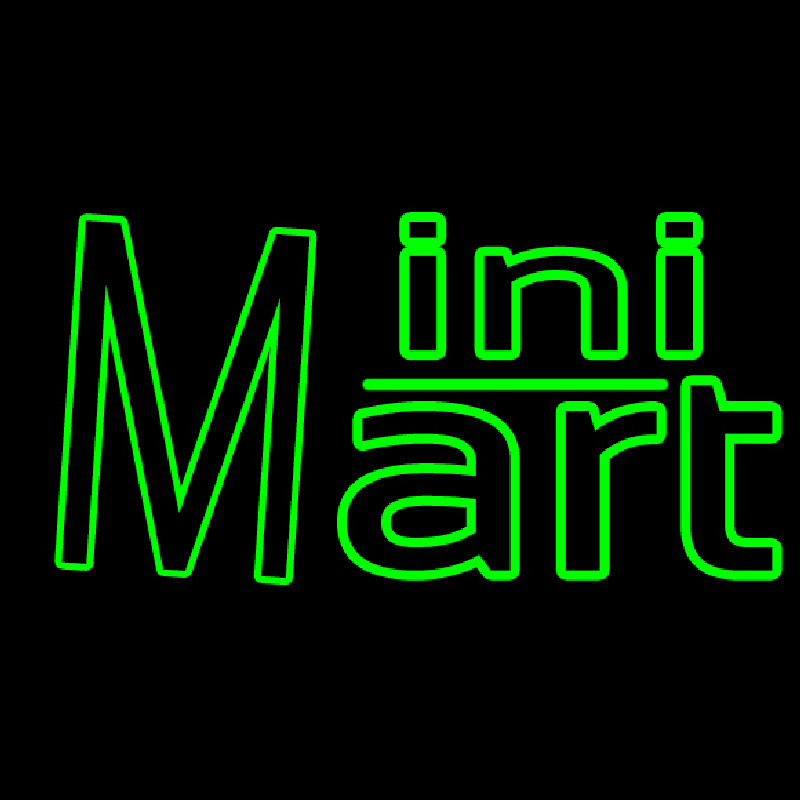 Green Mini Mart Leuchtreklame