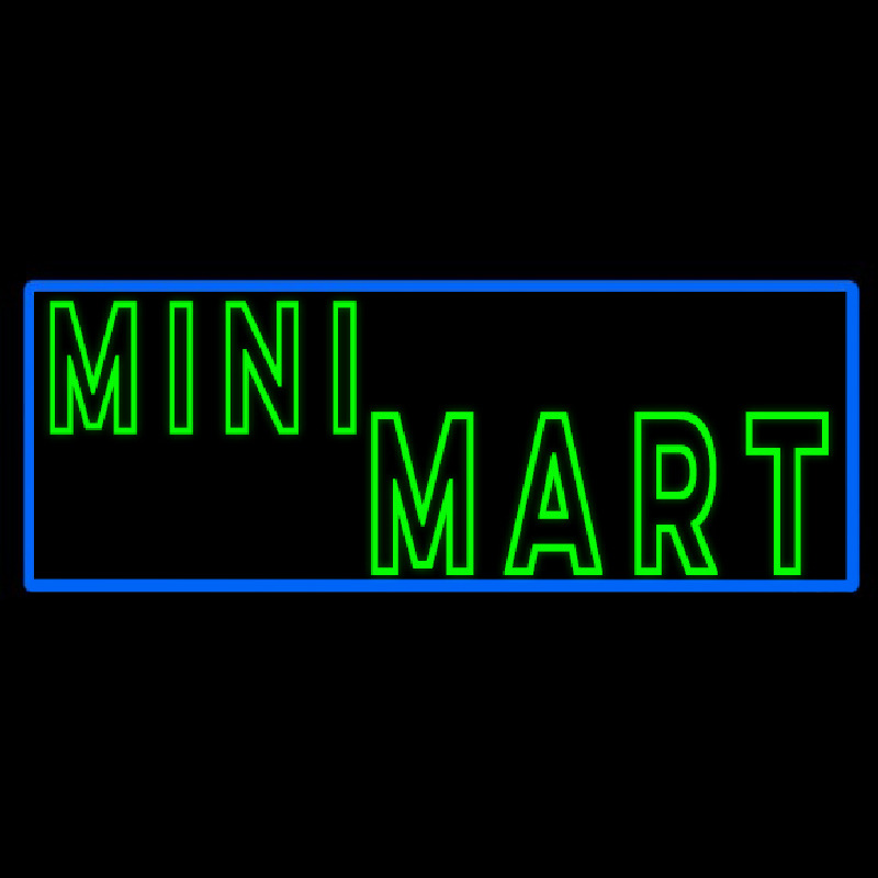 Green Mini Mart Leuchtreklame