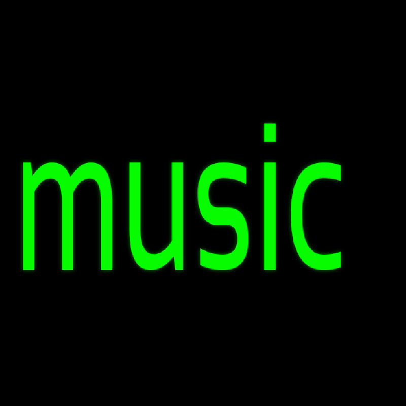 Green Music Leuchtreklame