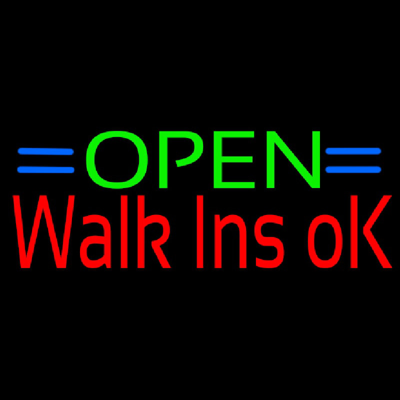 Green Open Red Walk Ins Open Leuchtreklame